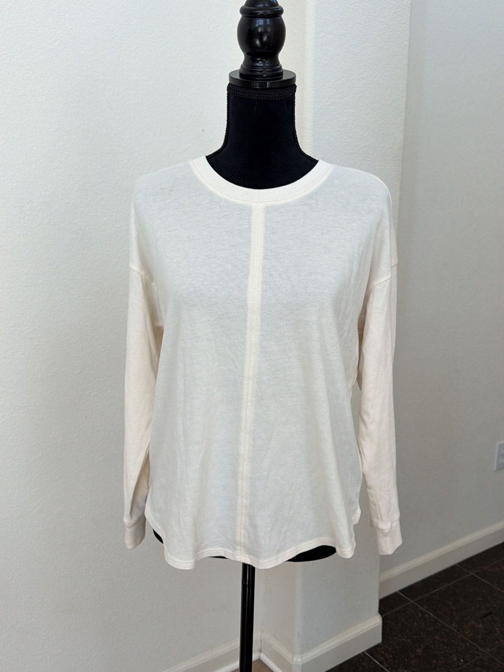 Madewell (Re)sourced Cotton Newville Long Sleeve Tee Ivory S